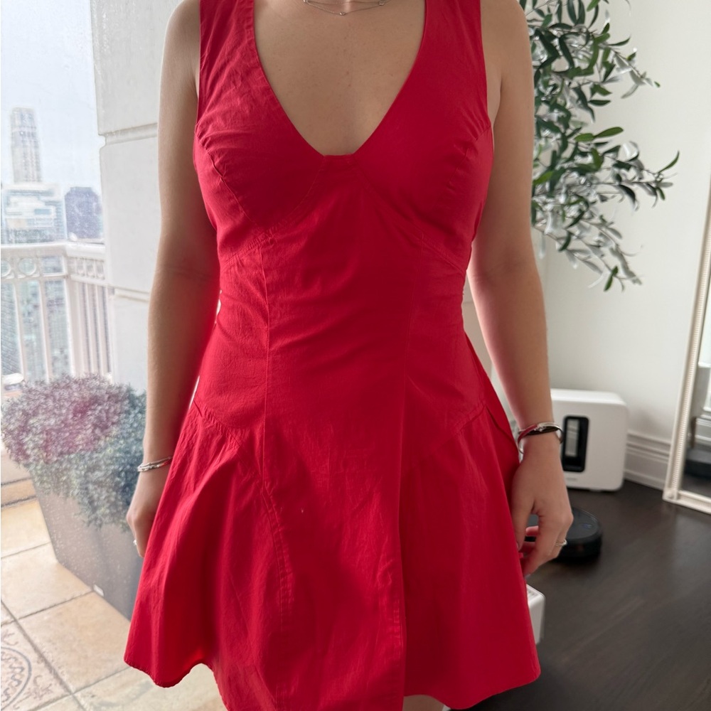Free People Red Eye Catching Mini Dress
